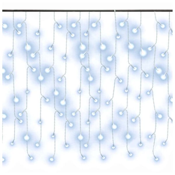vidaXL LED zavjesa sa sigama 10 m 400 LED hladne bijele 8 funkcija