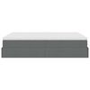vidaXL Otomanski krevet s madracem tamnosivi 140x200 cm tkanine