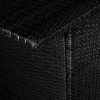 vidaXL 3-dijelni bistro set od poliratana s jastucima crni