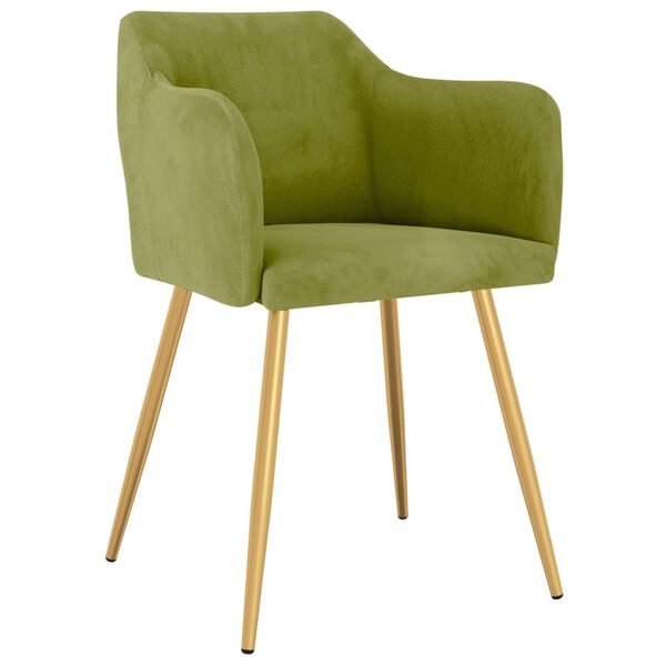 vidaXL Blagovaonske stolice 4 kom svjetlozelene bar&scaron;unaste