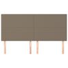 vidaXL Uzglavlje boje taupe 160x5x118/128 cm tkanina