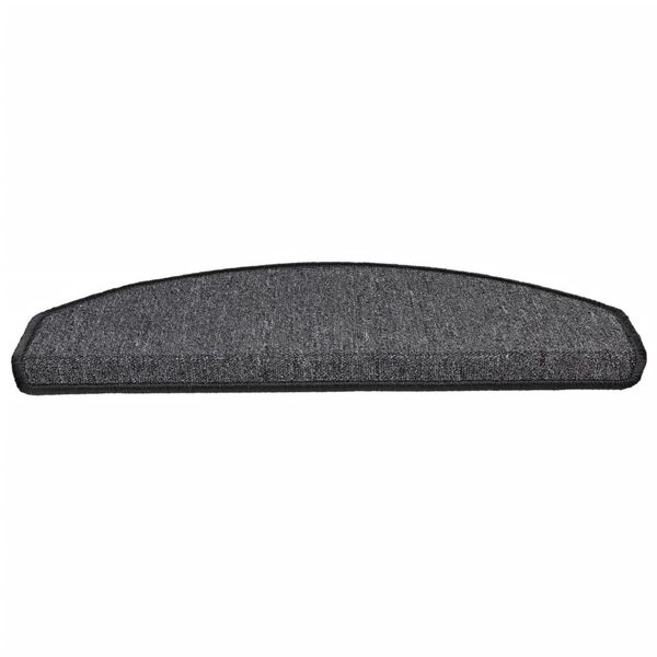 vidaXL Prostirke za stepenice 15 kom 65x24x4 cm antracit poluokrugle velike