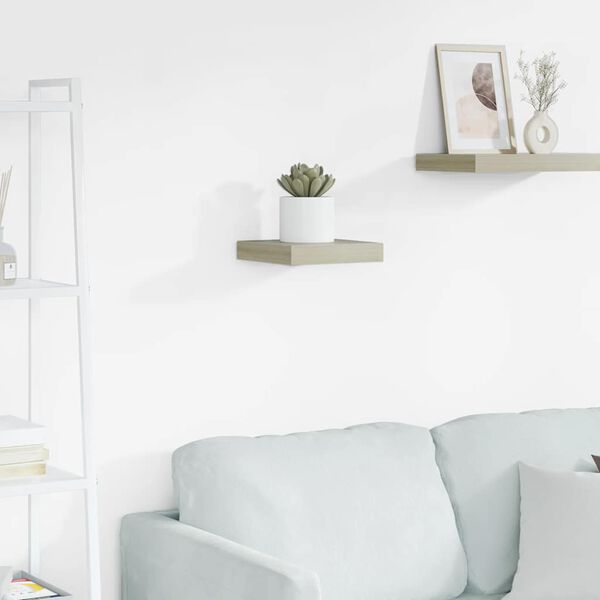 vidaXL Plutajuća zidna polica boja hrasta 23 x 23,5 x 3,8 cm MDF