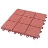 vidaXL Pločice za decking 10 kom. Crvena 30,5 x 30,5 x 2,2 cm