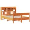 vidaXL Krevet s regalom za knjige bez madraca 140 x 190 cm od borovine