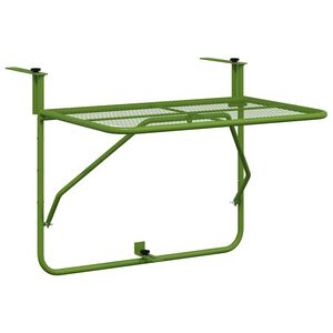vidaXL Balkonski stol zeleni 60 x 40 cm čelični