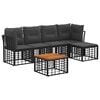 vidaXL Set vanjskih sofa 6 kom. Crna i tamno siva Poliester