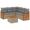 vidaXL 6-dijelni set vrtnih sofa s jastucima bež od poliratana