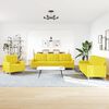 vidaXL 3-dijelni set sofa svjetložuti od tkanine