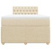 vidaXL Krevet box spring s madracem krem 120 x 190 cm od tkanine