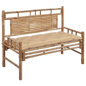 vidaXL Vrtna klupa s jastukom 120 cm od bambusa