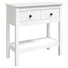 vidaXL Konzolni stol bijeli 75 x 35 x 75 cm od masivne borovine