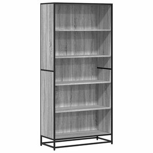 vidaXL Polica za knjige Siva Sonoma 80,5x35x170,5 cm Konstruirano drvo