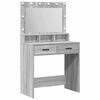 vidaXL Toaletni stol Siva Sonoma 79 x 41 x 135 cm Konstruirano drvo