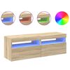 vidaXL TV ormarići s LED svjetlima 2 kom boja hrasta 60 x 35 x 40 cm