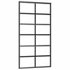 vidaXL Klizna vrata od stakla ESG i aluminija 102 x 205 cm crna