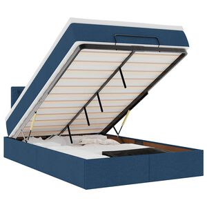 vidaXL Otomanski krevet s madracem plavi 120x200 cm tkanine