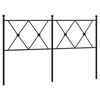 vidaXL Metalno uzglavlje crno 137 cm