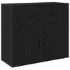 vidaXL Highboard Crni hrast 80 x 33 x 150 cm Konstruirano drvo