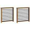 vidaXL Naslon 2 pcs Prirodna 60 x 6 x 61 cm Čvrsto drvo akacije