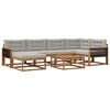 vidaXL Set vanjskih sofa 7 kom. Prirodna i svjetlosiva