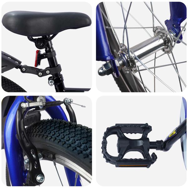 vidaXL Dječji Bicikl 18 Inča za djecu od 5 do 7 godina Crna