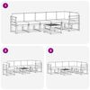 vidaXL Set vanjskih sofa s jastukom 7 pcs Prirodna i svijetlo siva