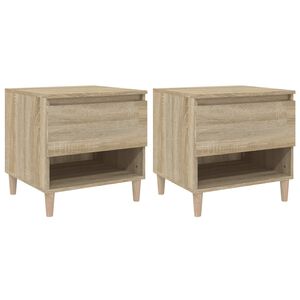 vidaXL Noćni ormarići 2 kom Boja hrasta 50x46x50 cm konstruirano drvo