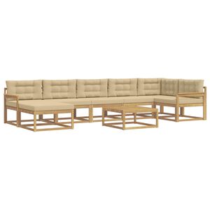 vidaXL Set vanjskih sofa 8 kom. Bijela i bež
