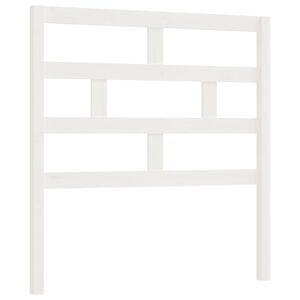 vidaXL Uzglavlje za krevet bijelo 81 x 4 x 100 cm od masivne borovine