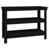 vidaXL Radni stol crni 110,5 x 50 x 80 cm od masivne borovine