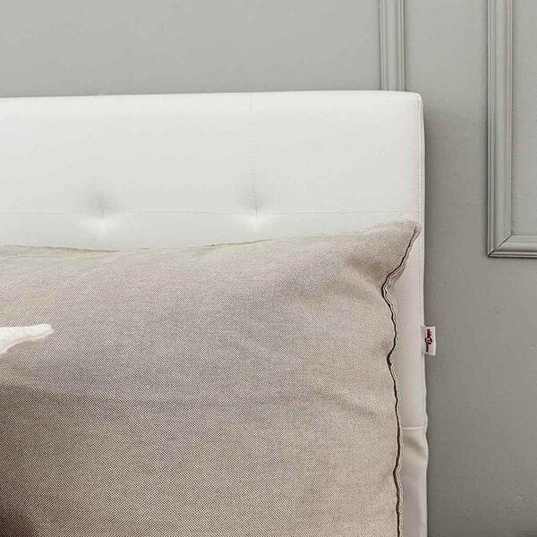 vidaXL Hidraulični okvir za krevet od umjetne kože bijeli 180 x 200 cm