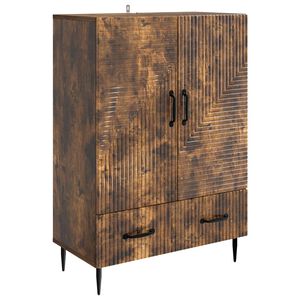 vidaXL Kreveta Dimljeni hrast 66 x 34,5 x 95 cm Konstruirano drvo