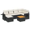 vidaXL 7-dijelni set vrtnih sofa od poliratana s jastucima crni