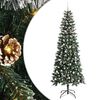 vidaXL Umjetno božićno drvce Zelena 240 cm PVC, plastika i čelik