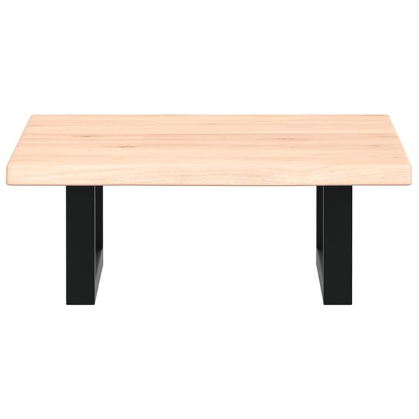 vidaXL Zidna polica za umivaonik od čelika i masivne hrastovine