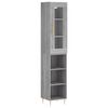 vidaXL Visoka komoda siva sonome 34,5x34x180 cm od konstruiranog drva