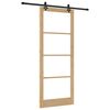 vidaXL Klizna vrata ORKDAL Prirodna i crna 93 x 232 cm