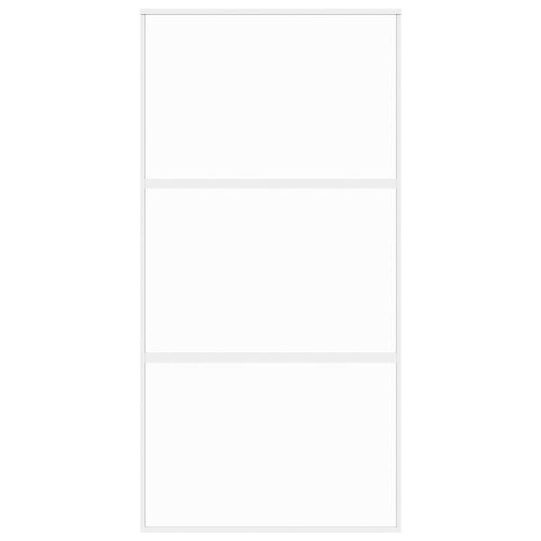 vidaXL Klizna vrata bijela 102,5x205 cm od kaljenog stakla i aluminija