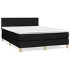 vidaXL Krevet s oprugama i madracem crni 140 x 190 cm od tkanine