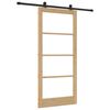 vidaXL Klizna vrata ORKDAL Prirodna i crna 93 x 202 cm
