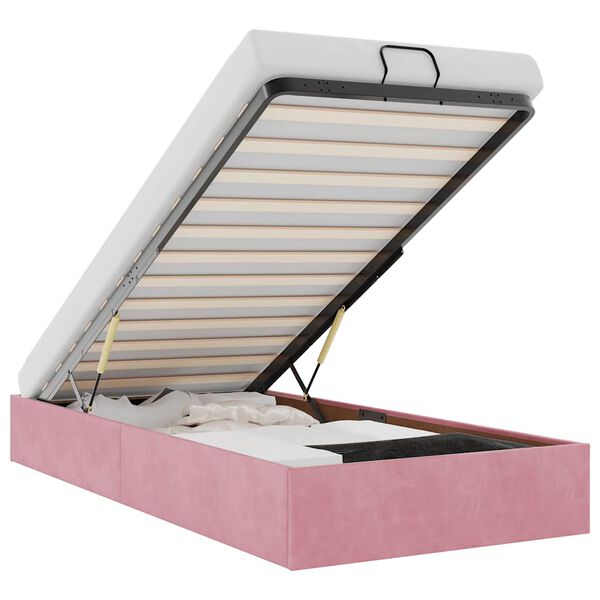 vidaXL Okvir za krevet bez madraca ružičasti 100 x 200 cm bar&scaron;unasti