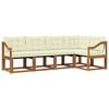 vidaXL Set vanjskih sofa s jastukom 5 pcs Prirodna i krem