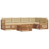 vidaXL Set vanjskih sofa s jastukom 6 pcs Prirodna i bež