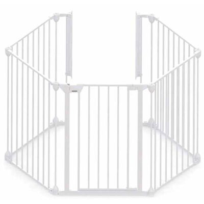 Noma sigurnosna ograda s 5 panela Modular metalna bijela