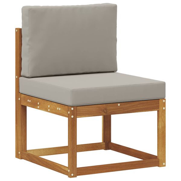 vidaXL Set vanjskih sofa s jastukom 6 pcs Prirodna i svijetlo siva