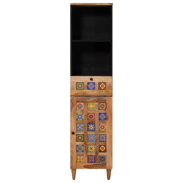 vidaXL Kupaonski ormar Prirodna 38 x 33 x 160 cm Čvrsto drvo manga