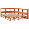 vidaXL Krevet s regalom za knjige bez madraca 160x200 cm od borovine