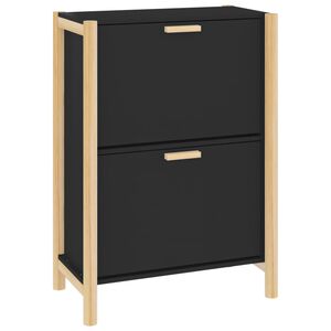 vidaXL Ormarić za cipele crni 57,5x33x80 cm od konstruiranog drva