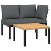 vidaXL 2-dijelni set vrtnih sofa s jastucima crni aluminijski